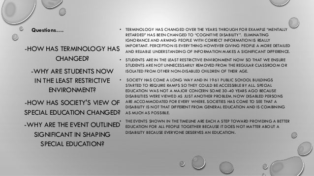 history of special education timeline historical perspective of special education